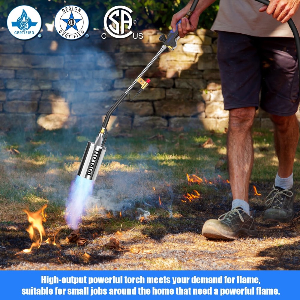 Propane Torch Weed Burner High Output Flame Torch 10FT Hose Igniter