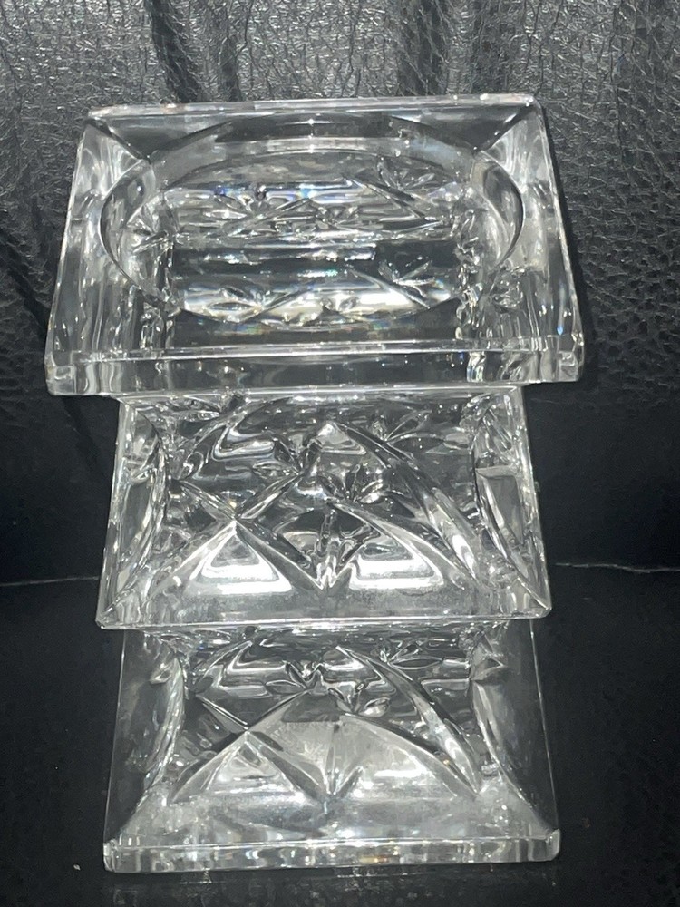 Waterford Crystal 5.5" Candle Pillar Eamonn Hartley Postmodern Bamboo