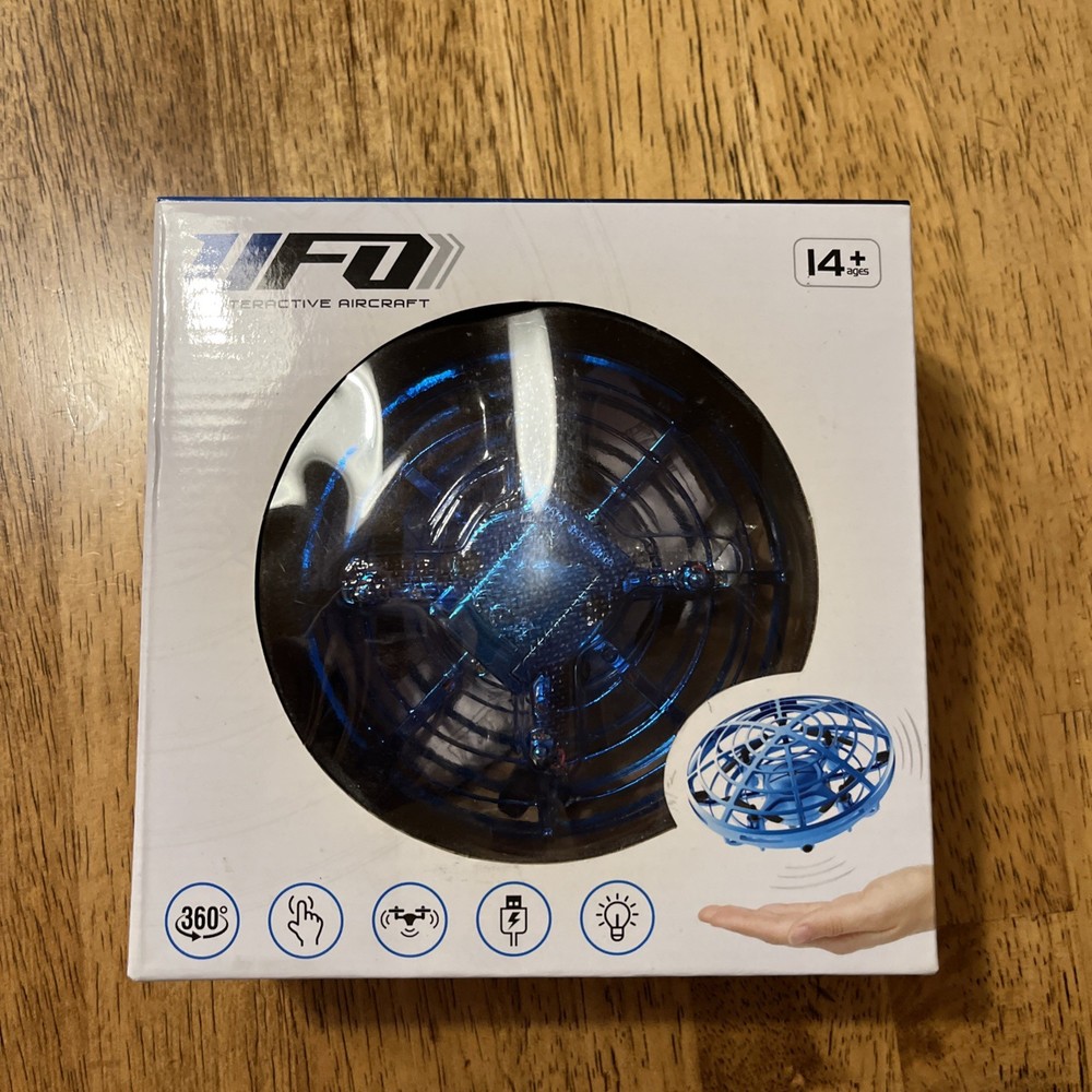 UFO Interactive Aircraft Hand-controlled gravity toy - Blue- *NEW*
