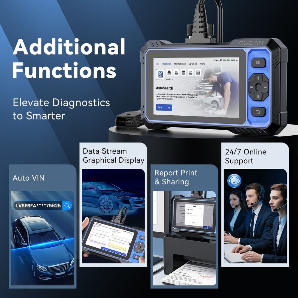 MUCAR 682 OBD2 Diagnostic Full System 20 Services Bidirectional 20 Services US