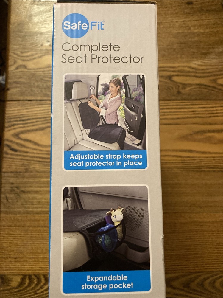 SafeFit Complete Car Seat Protector Durable Water Resistant Xtra-Grip Black,