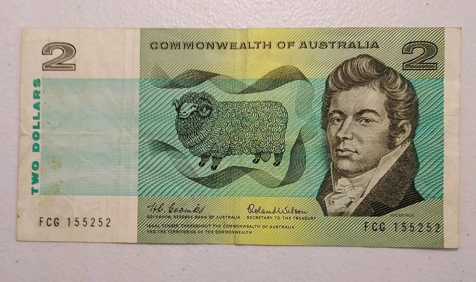 1966 Australia $2 Dollars Note; Pick 38a Coombs & Wilson