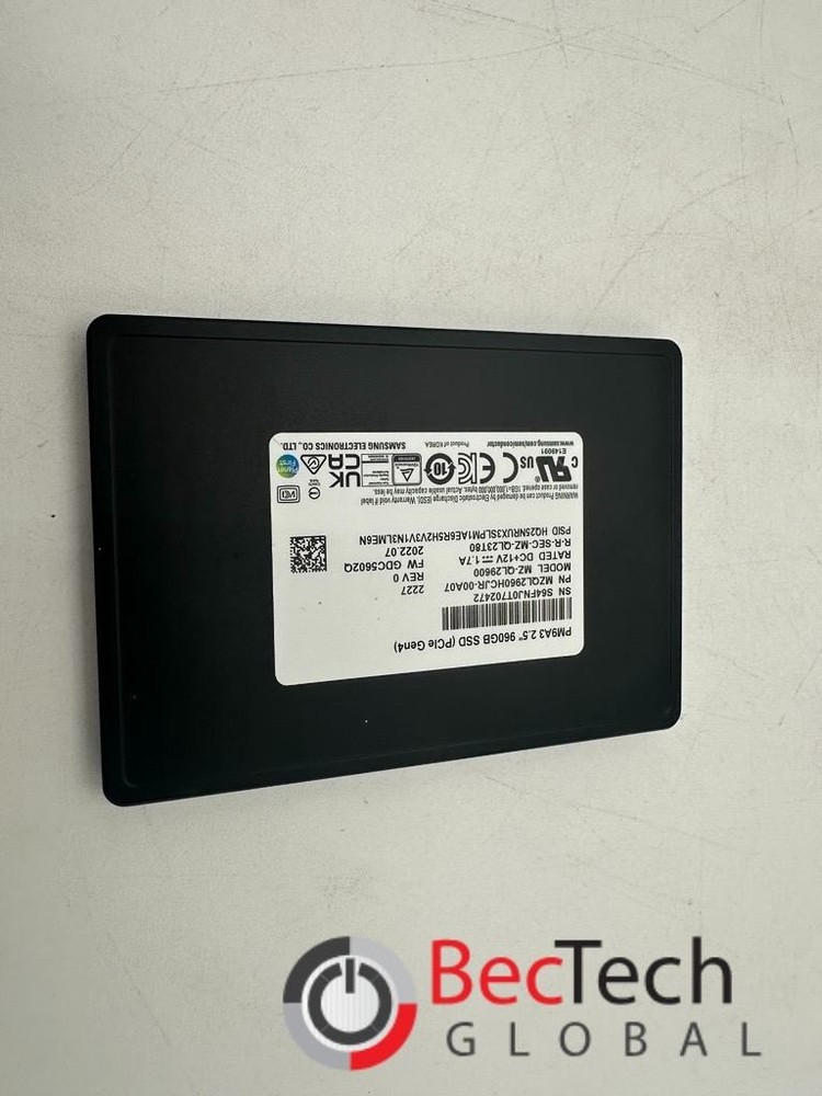 Samsung PM9A3 960GB SSD 2.5" NVMe PCIe Solid State Drive - MZQL2960HCJR-00A07