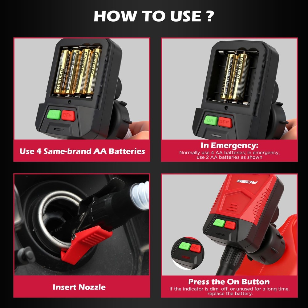 Automatic Fuel Transfer Pump with Auto-Stop Sensor(3.2 GPM), Battery Operated