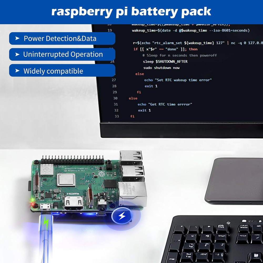 Pisugar S Pro Portable 5000mAh UPS Lithium Battery Power Module Raspberry Pi