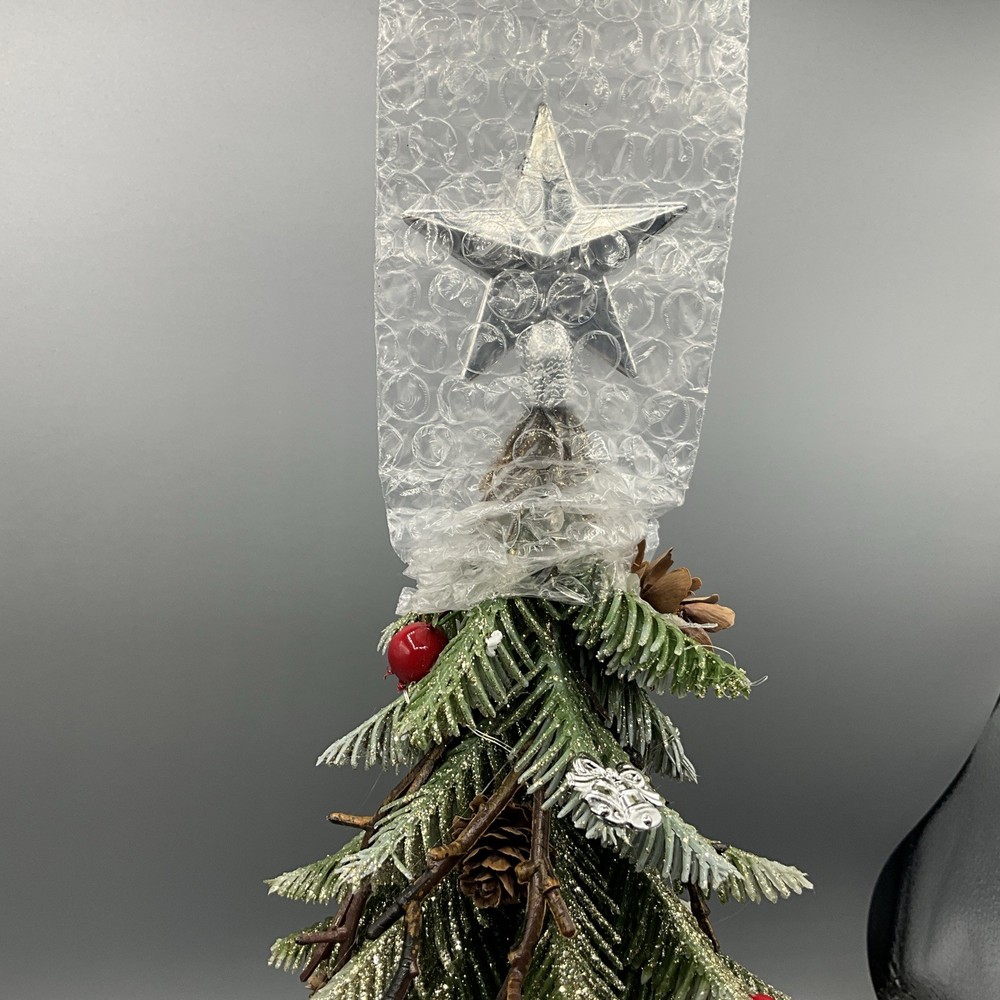 Artificial Mini Christmas Tree Tabletop Decoration With Lights, 13 Inch