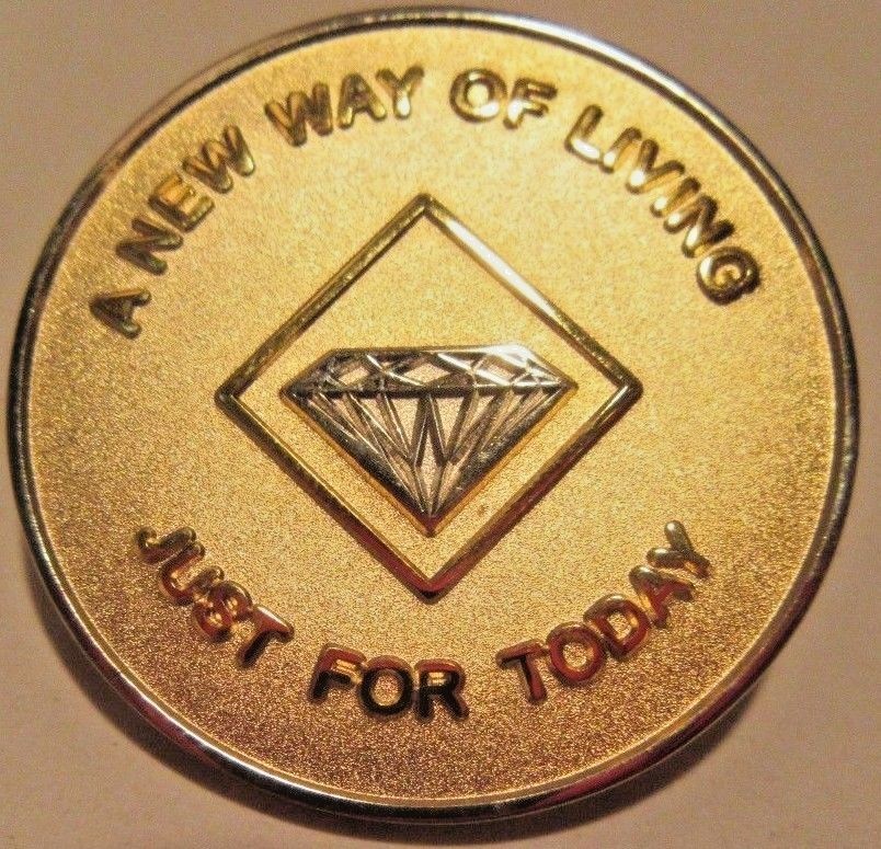 Narcotics Anonymous NA GOLD SILVER 11 Year Medallion Chip Coin Token