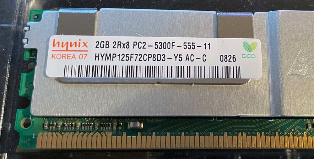 Hynix 2GB PC2-5300 DDR2-667 HYMP125F72CP8D3-Y5 Fully Buffered ECC RAM Memory