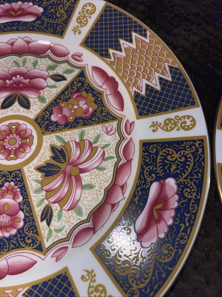 Coalport Bone China England Dinner Plate Java Pattern Imari Style Lot of 4