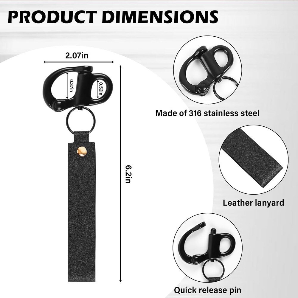 Quick Release Clip Shackle for SCBA Mask (2 Pack), Firefighter Accessories Tools