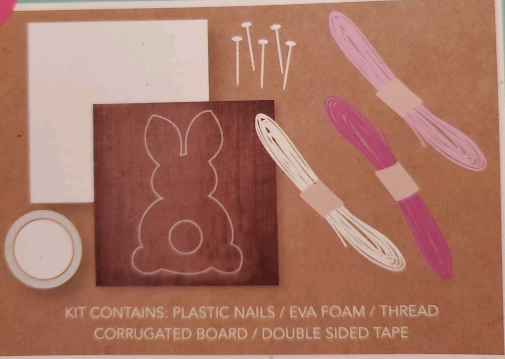 Roobee By Mara-mi Spring Pink Easter Bunny Rabbit 🐰 🐇 String Art Craft Kit