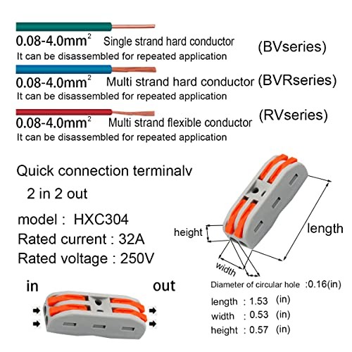 21Pcs, 2 Conductor Compact Splicing, 2 Circuit Inline Splices, 28 SPL2/21 Pcs
