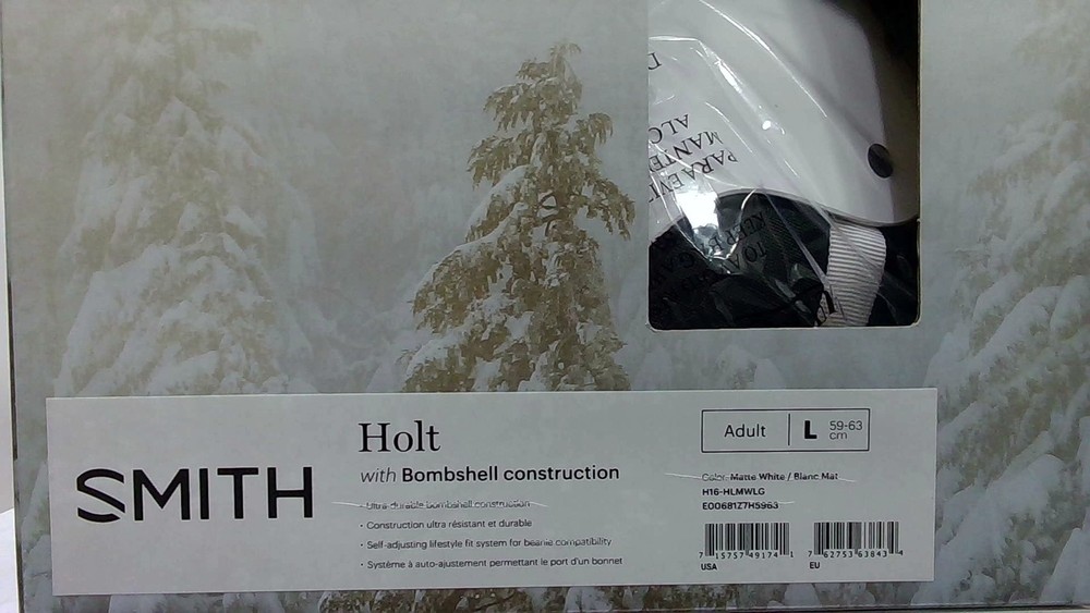 SMITH HOLT SKI / SNOWBOARD HELMET Large Matte White