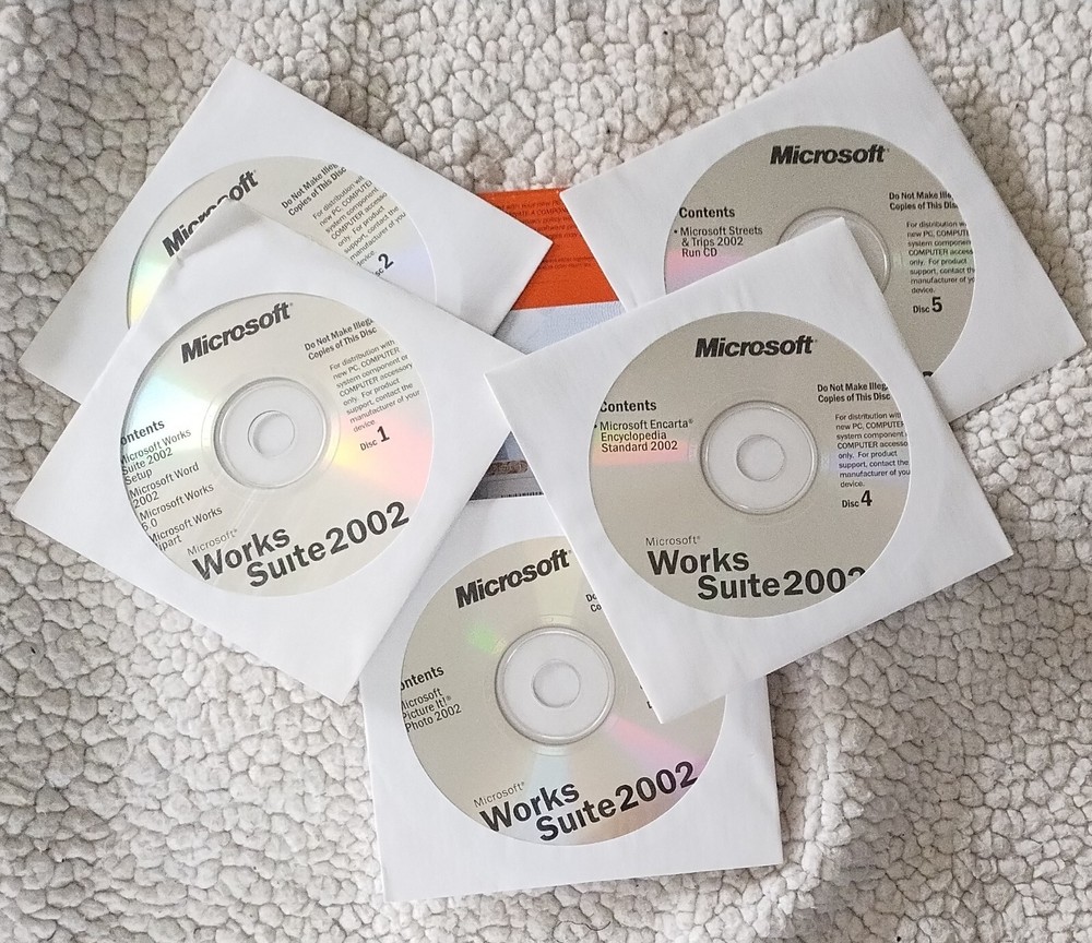 MICROSOFT WORKS SUITE 2002 Product Key Included