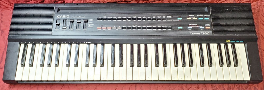 Vintage Casio Casiotone CT-640 Pulse Code Modulation Keyboard MIDI 465 Tone Bank