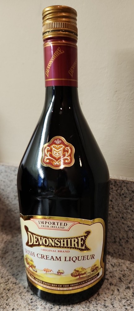 Devonshire Irish Cream Liqueur Empty Bottle ~ 750 ml. ~ Ireland Import