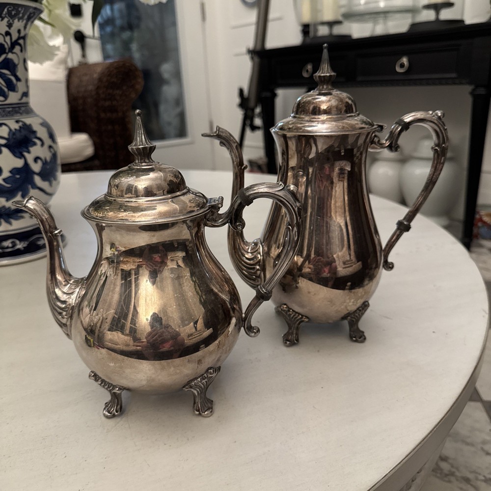 Vintage Silver Plated Sheridan Coffee & Tea Pot Set