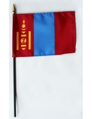 Mongolia 4" x 6" Mounted Flags