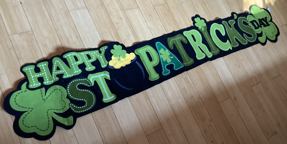 St. Patrick's Day Table Runner, 72" long x 9" wide
