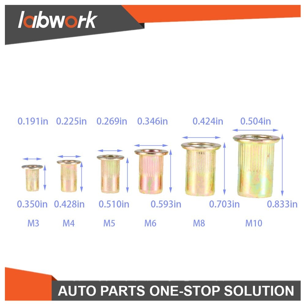 Labwork Rivet Nut Gun Kit Rivnut Tool Setter Thread Setting Nutsert Tool 900 Pcs