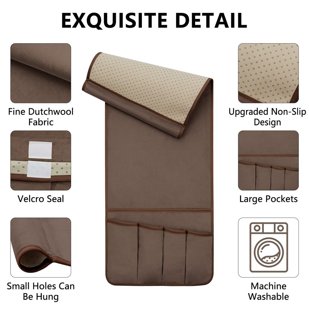 Armchair Couch Caddy Organizer - Remote Control Holder Sofa Bed Storage Pockets