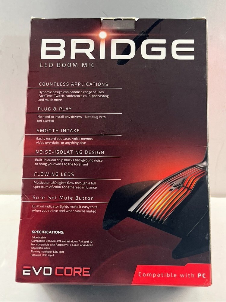 Evo Core Bridge Gaming Boom Microphone Computer