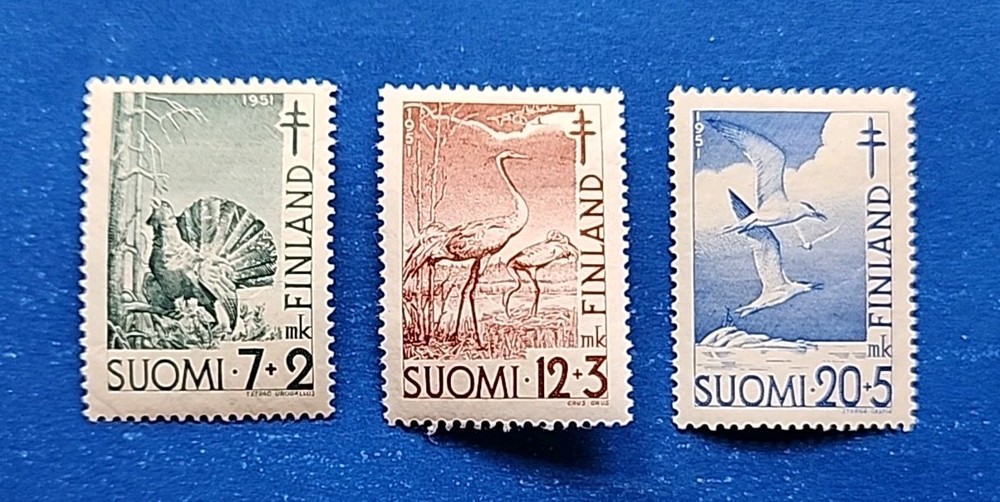 Finland Stamps, Scott B107-B109 Complete Set MLH