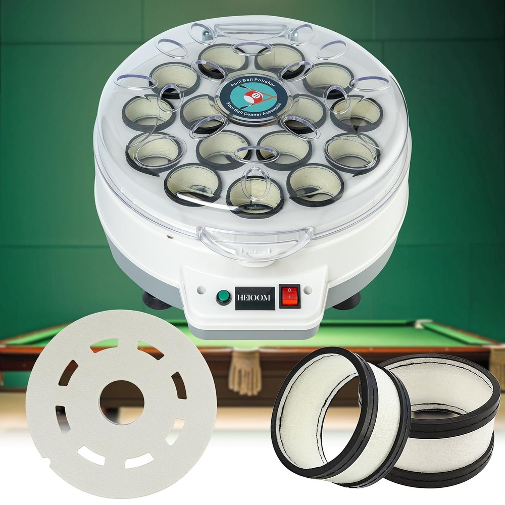 Billiard Ball Cleaning Machine Wool Ring 16 Billiard Ball Cleaner Wool Circle...