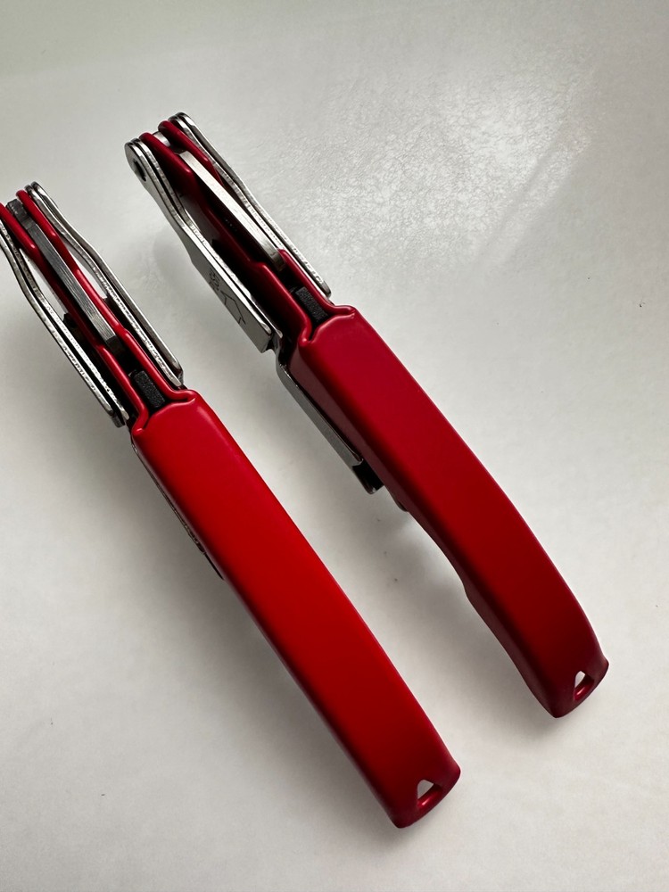 (2) CORKAS Red 2-Step Waiters Corkscrews Wine Key Openers