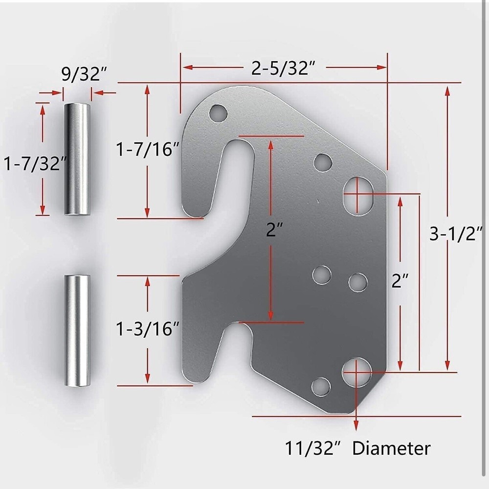 2pcs Universal Wood Bed Metal Claw Hook,Bed Rail Hook Bracket,Plates Brackets