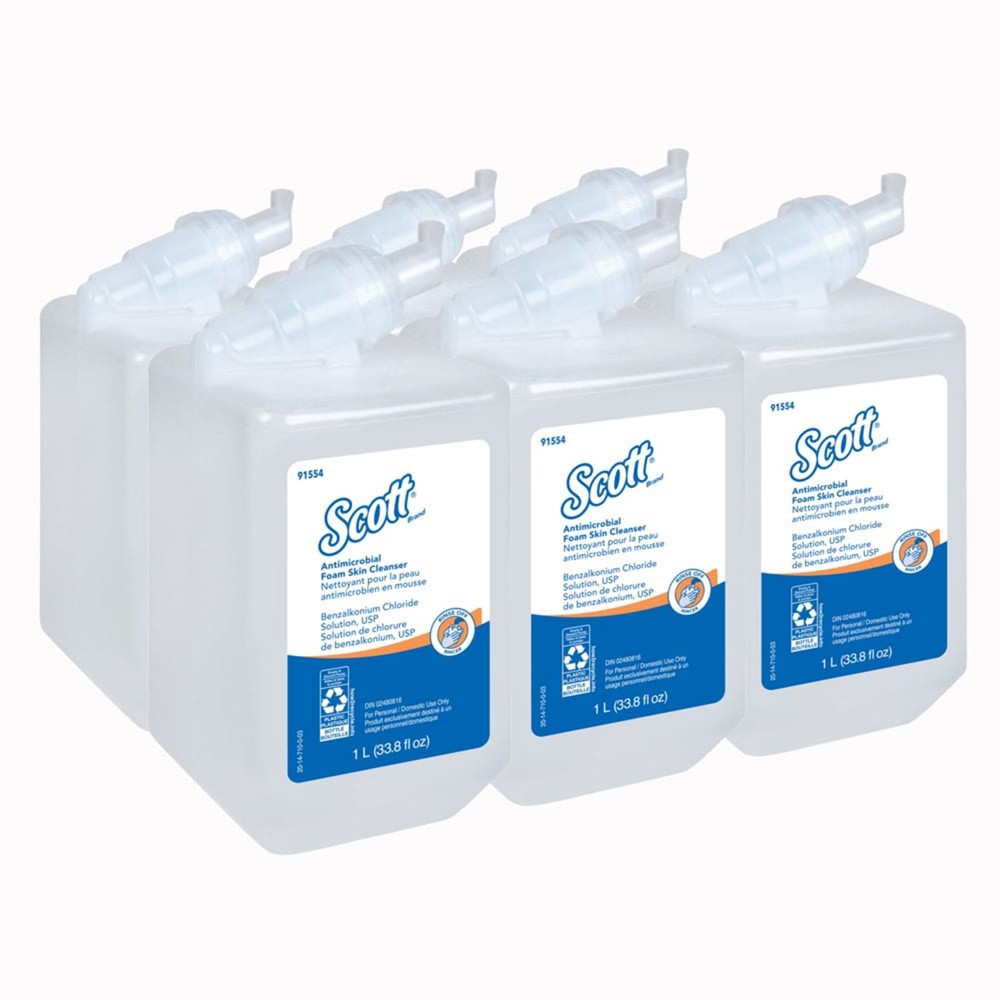 Scott Control Foaming Antimicrobial Soap Unscented 1000 mL 6 Ct