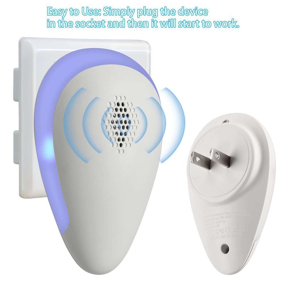Electronic Pest Reject Control Ultrasonic Repeller Home Bug Rat Spider Roaches