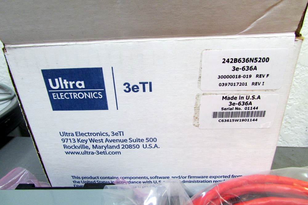 Ultra Electronics Etherwatch 3eTI / 3e-636A Industrial Network Security Device