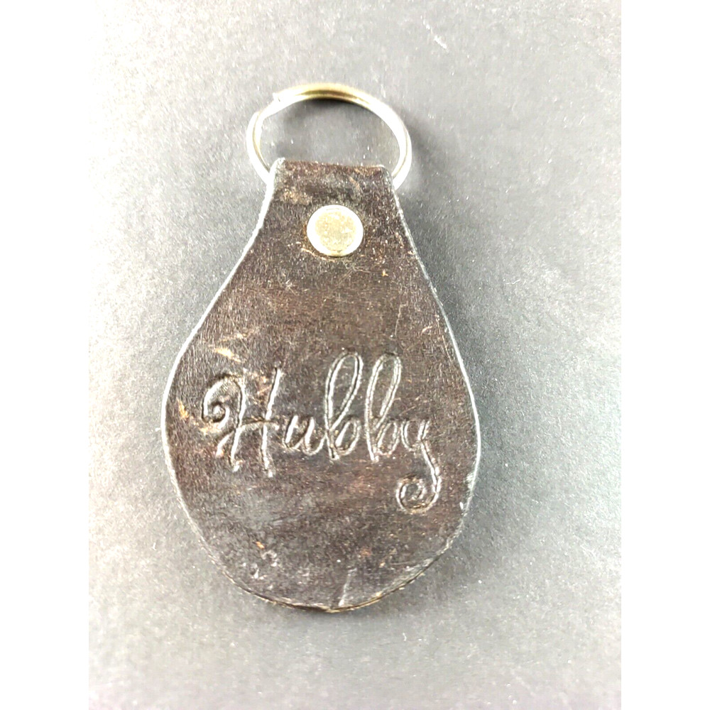 Hubby Large Leather Keychain Flawed Used Rough