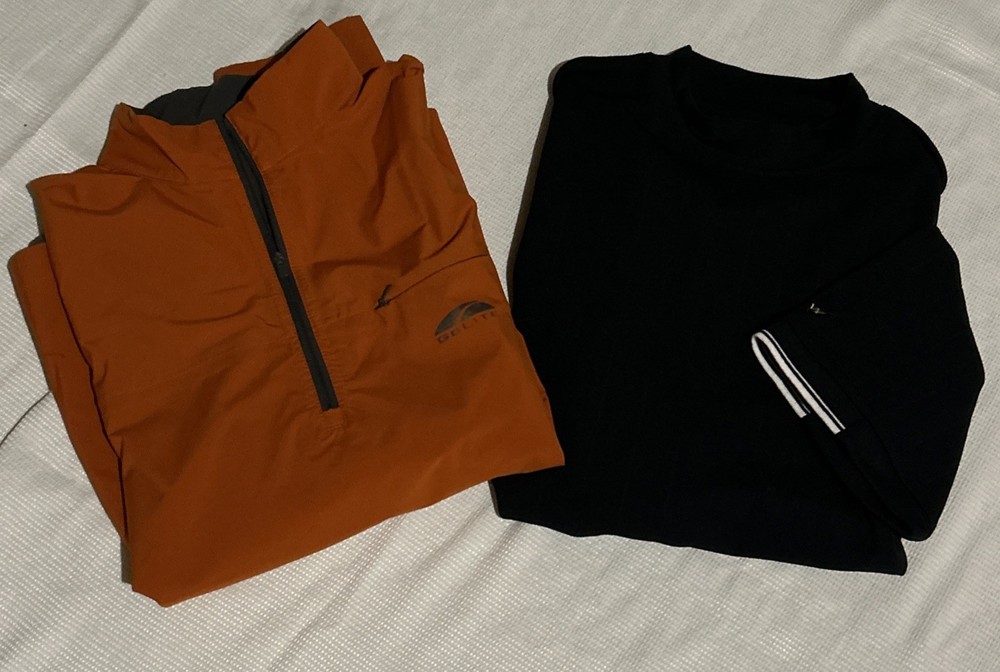 GoLite Mens M 1/4 Zip pullover LS Jacket Orange Windbreaker Golf/Wedge Pullover