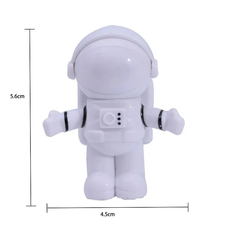 USB Night Light Powered White Astronaut Shape Portable Reading Desk Lamp DC For