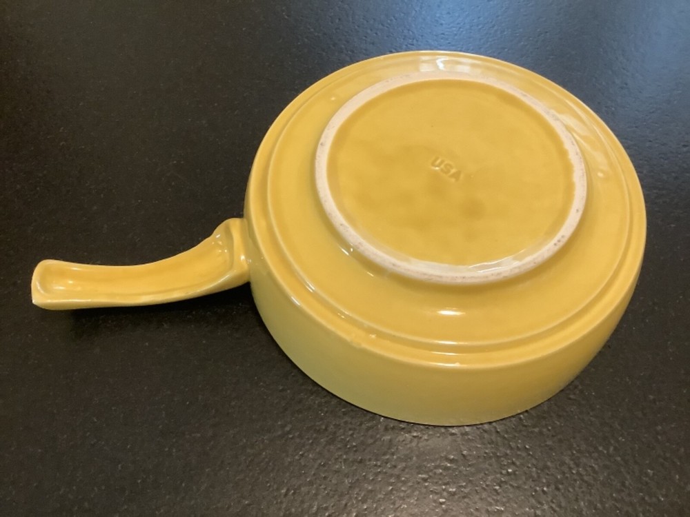 Vintage USA Ramekin Yellow Skillet