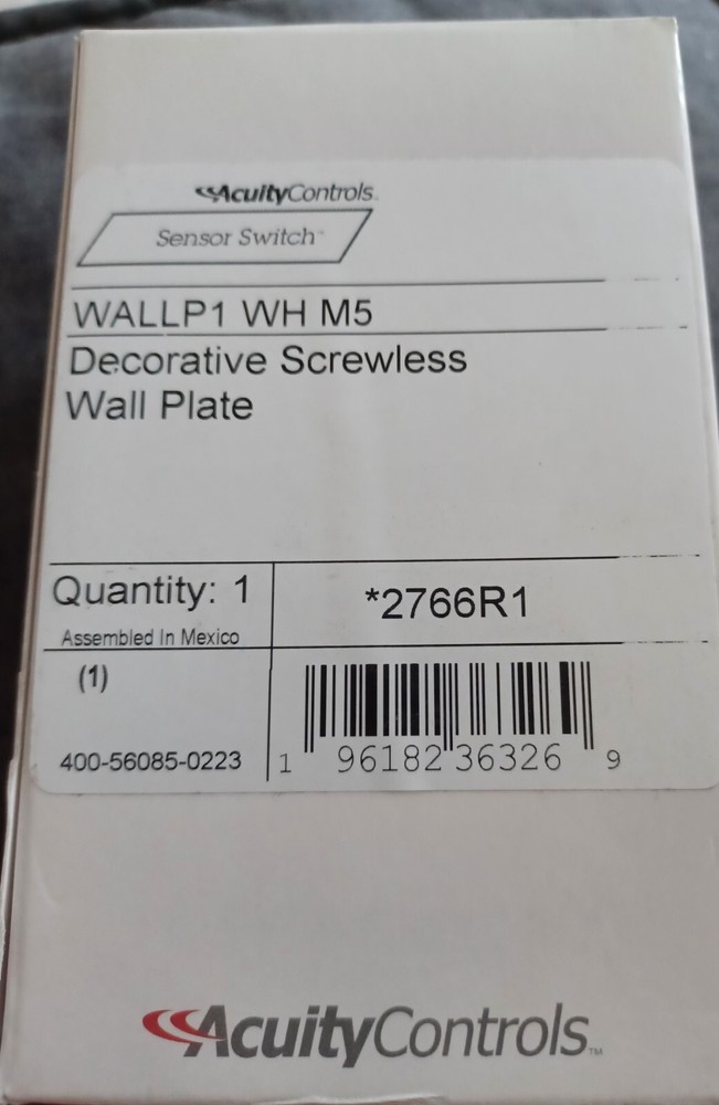 Sensor Switch WALLP1 WH M5 (5 Screwless Plates) Acuity, Lithonia, Sensor Switch