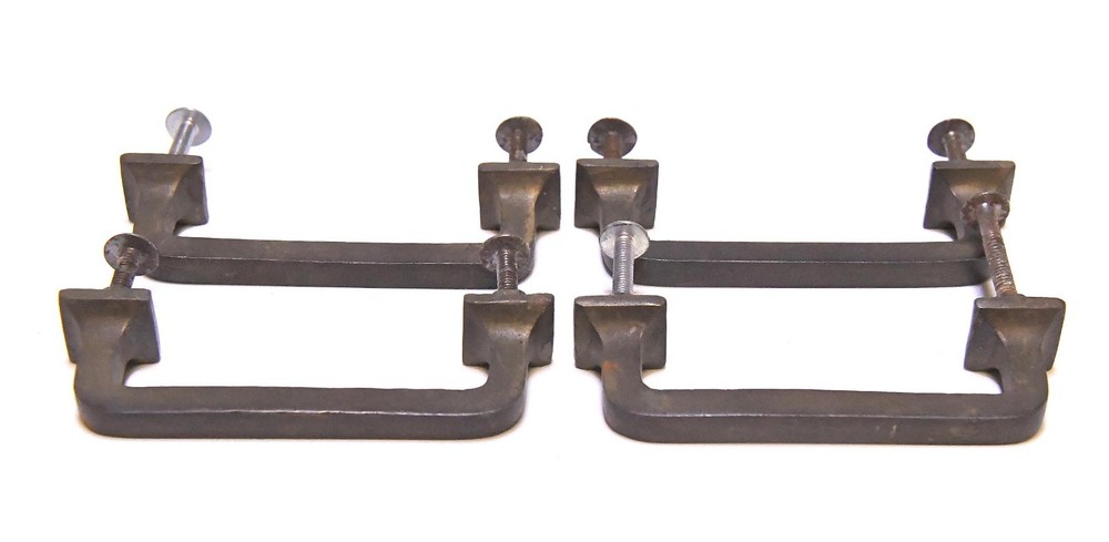 4 VINTAGE ART & CRAFT MISSION MATCHING DRAWER PULLS