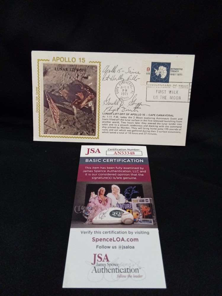 Gerald Griffin Signed NASA Apollo 15 Cachet JSA COA