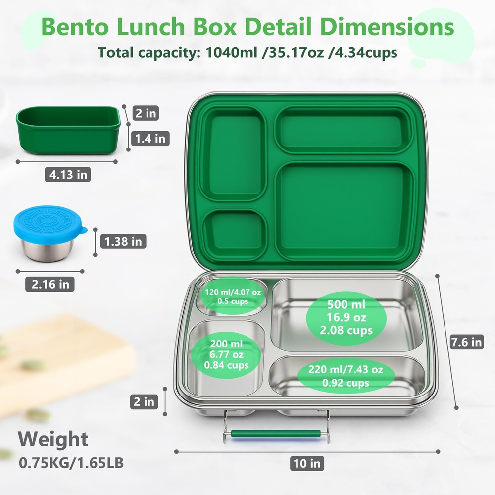 MOV COMPRA Leaf Printed Leakproof Expandable Large Double Deck Lunch Box Cooler