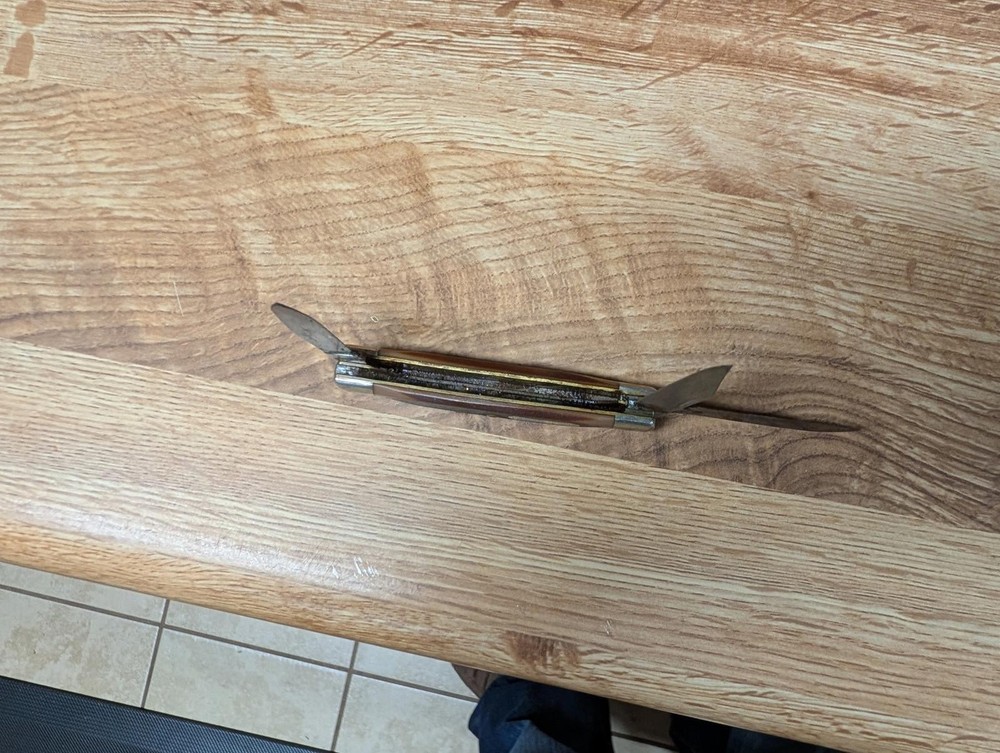 OLD TIMER Folding Pocket Knife with Multiple Blades