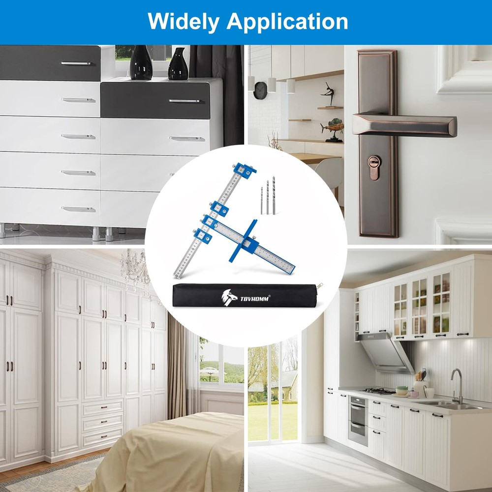 Cabinet Hardware Jig Drill Guide for Handles & Knobs Installation