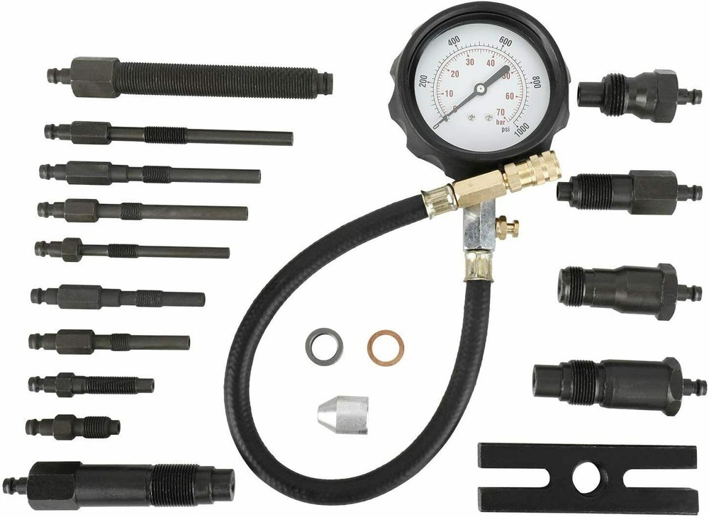 Diesel Engine Cylinder Compression Tester Pressure Diagnostic Test Kit 0-1000PSI