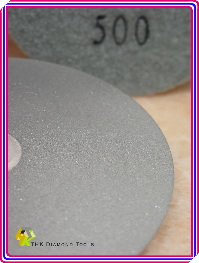 10 x 100mm 4" THK Diamond FLAT LAP lapping grinding wheel disc hook loop backed