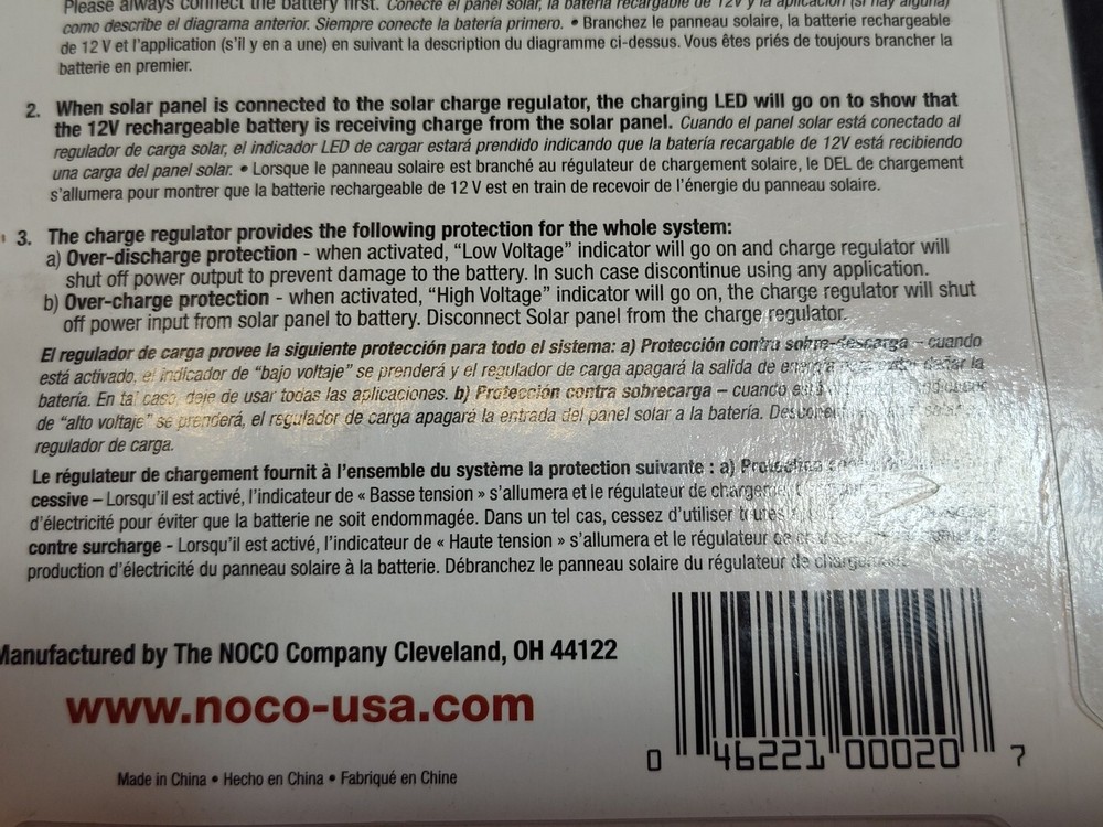 Noco iMob Solar Panel Charge Regulator