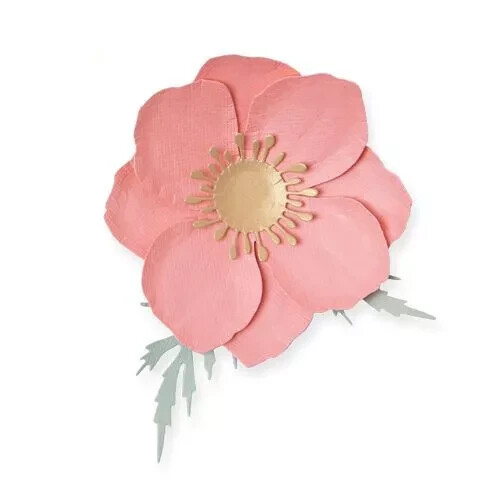 Sizzix Thinlits Icelandic Poppy Olivia Rose Flower Cutting Dies 665081 NEW