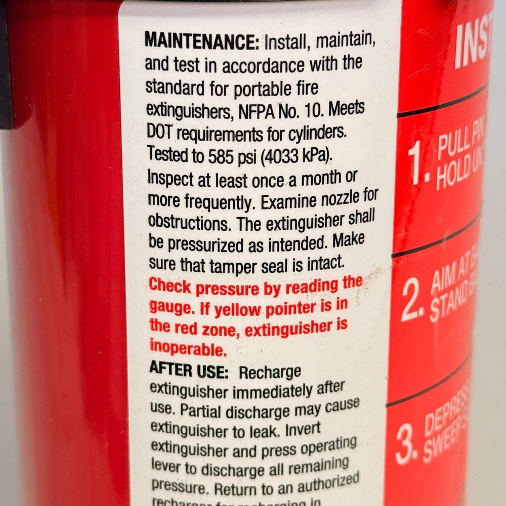 FIRST ALERT(2 PACK) Home1 Multipurpose ABC Rechargeable Fire Extinguisher 2.5 Lb