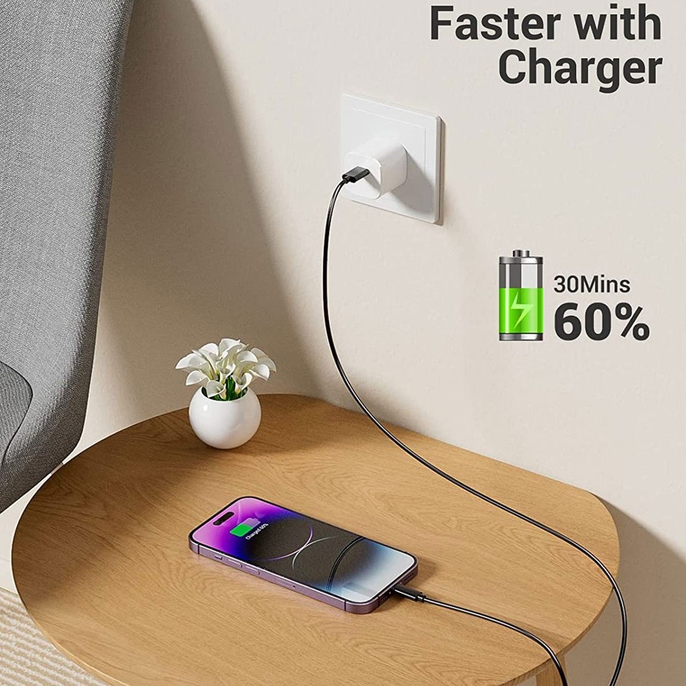 2 Pack USB-C to IPhone Cable Fast Charge Type C Charging Cord Rapid Sync Charger