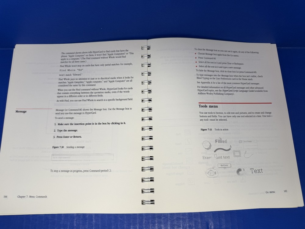 HYPERCARD USER'S GUIDE (1989, SPIRAL BINDING) -Apple Macintosh Manual -VERY GOOD